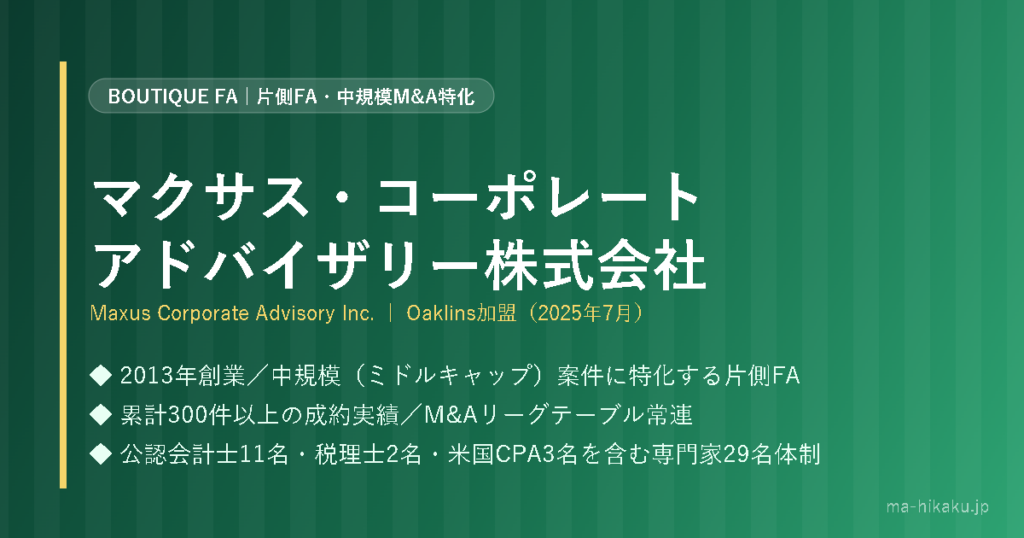マクサス・コーポレートアドバイザリー株式会社