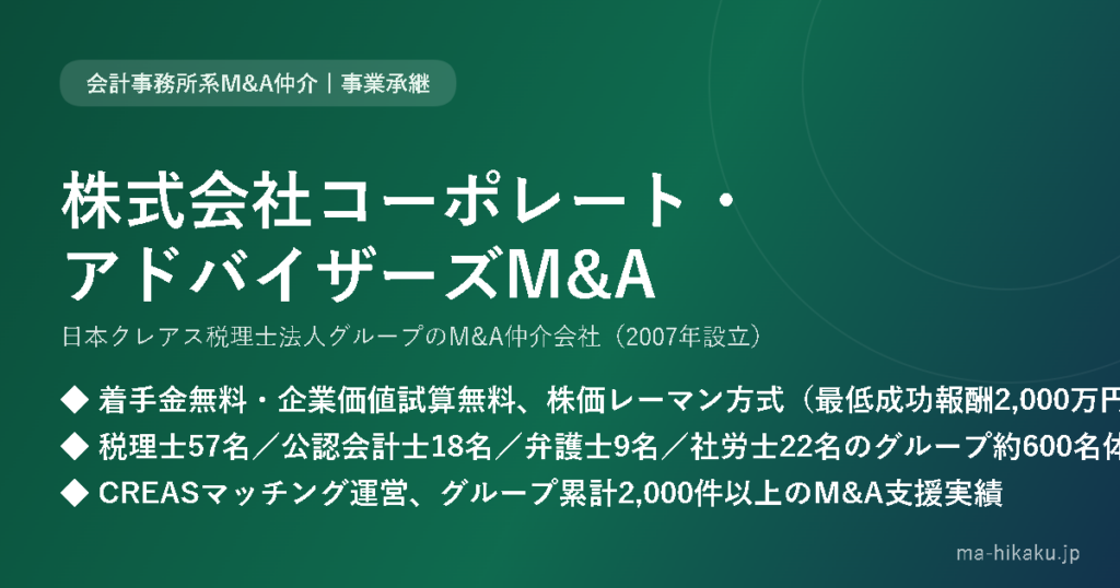 株式会社コーポレート・アドバイザーズM&A